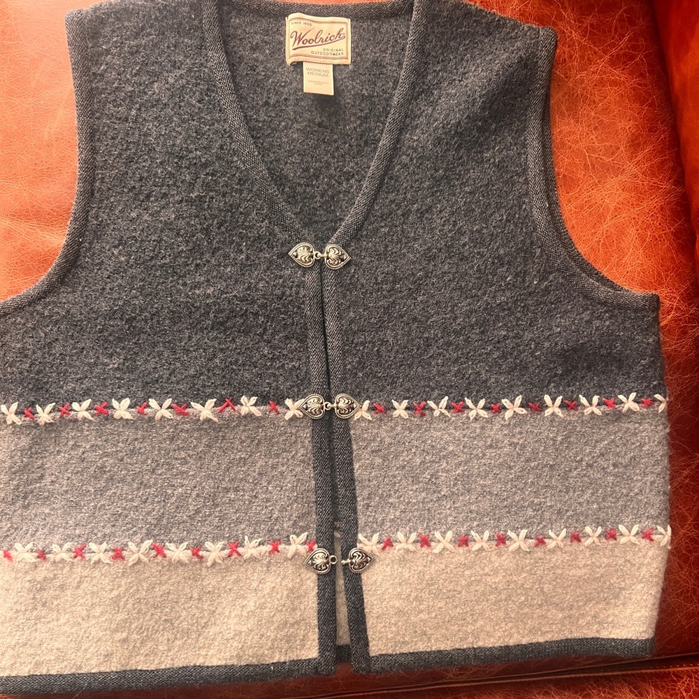 Vintage Woolrich Charcoal Wool Women’s Vest